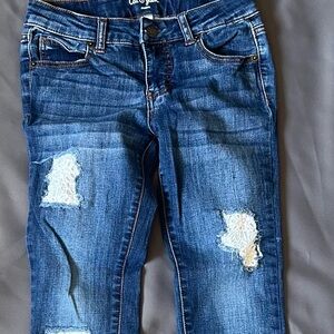 Cat & Jack Girl's Distressed Blue Skinny Jeans